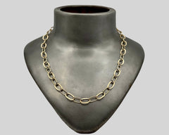 JOLIE #7/14 LINK NECKLACE YELLOW GOLD