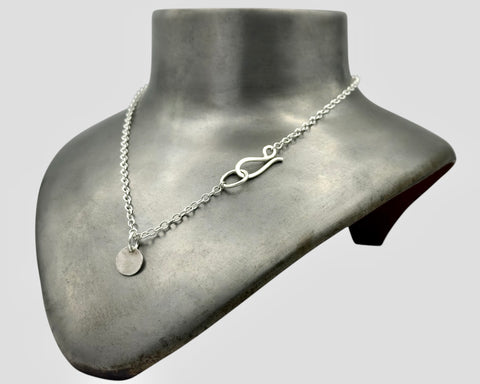 Disc Charm Necklace sterling silver