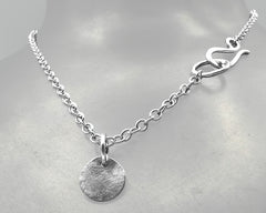 Disc Charm Necklace sterling silver