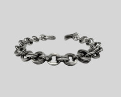 Triple Double Moon Link Bracelet