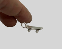 SKATEBOARD CHARM STERLING SILVER